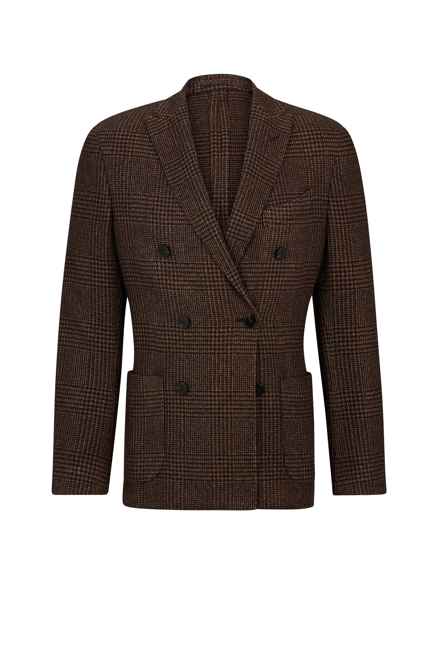 Heston silk blazer - Dark Brown