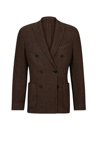 Veste de costume Heston en soie & cachemire - Dark Brown