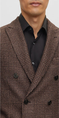 Heston silk blazer - Dark Brown