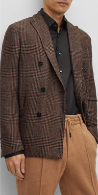 Heston silk blazer - Dark Brown