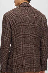 Veste de costume Heston en soie & cachemire - Dark Brown