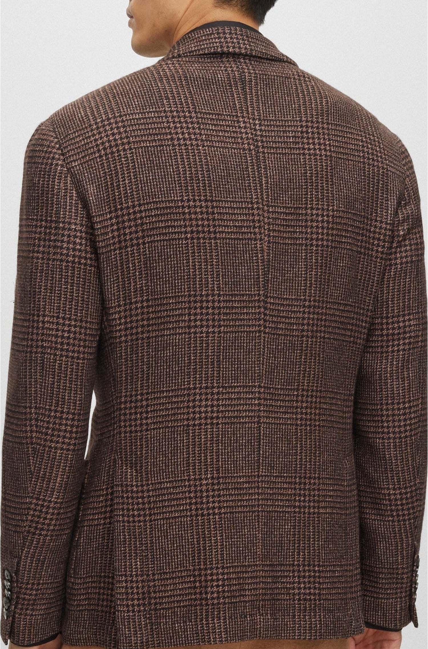 Veste de costume Heston en soie & cachemire - Dark Brown