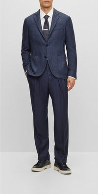 Blazer Heston en soie - Dark Blue