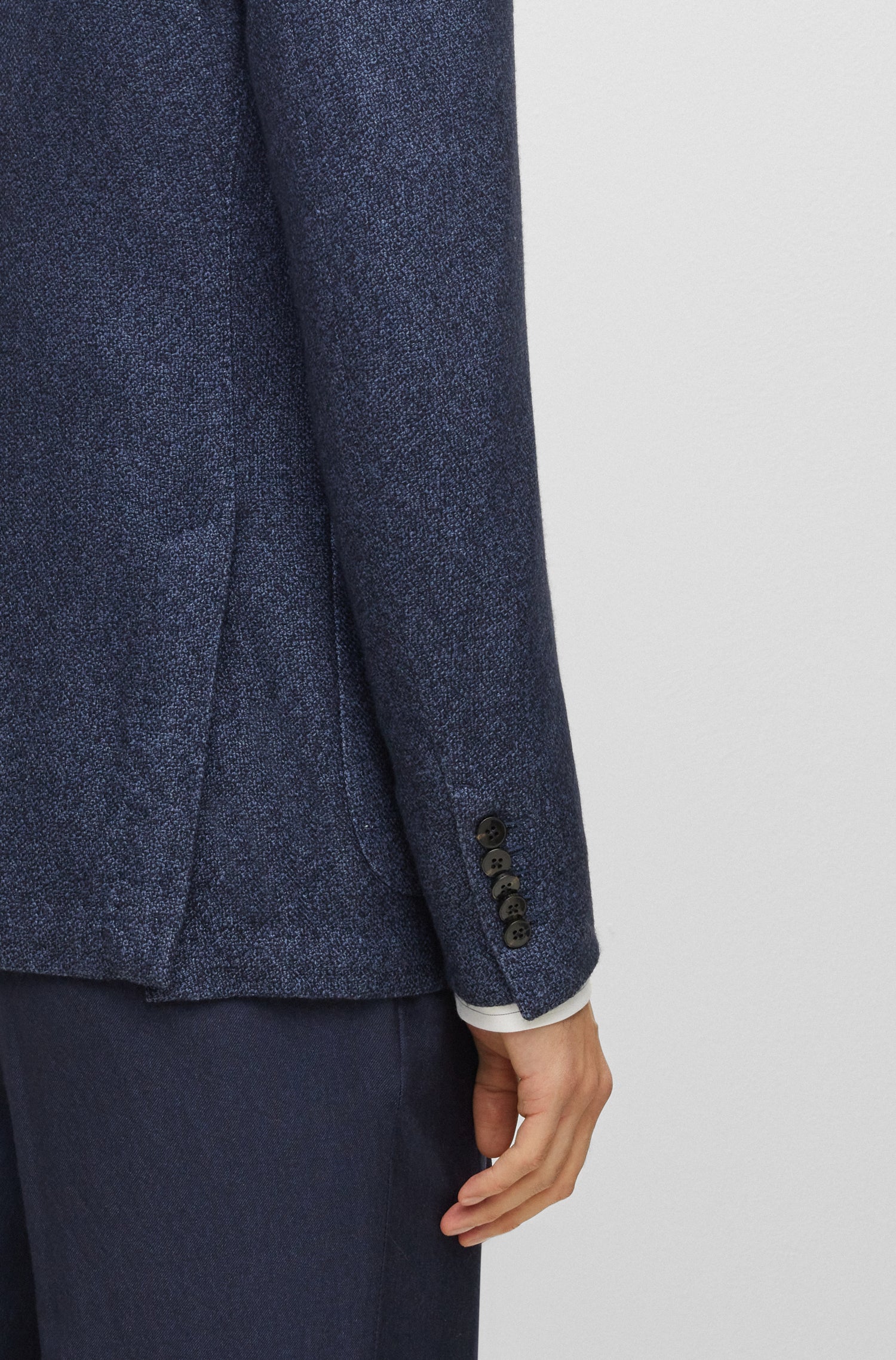 Blazer Heston en soie - Dark Blue