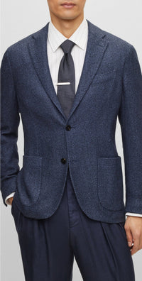 Blazer Heston en soie - Dark Blue