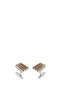 MEDIUM BEIGE // CUFFLINKS L-STRIPES-CUF