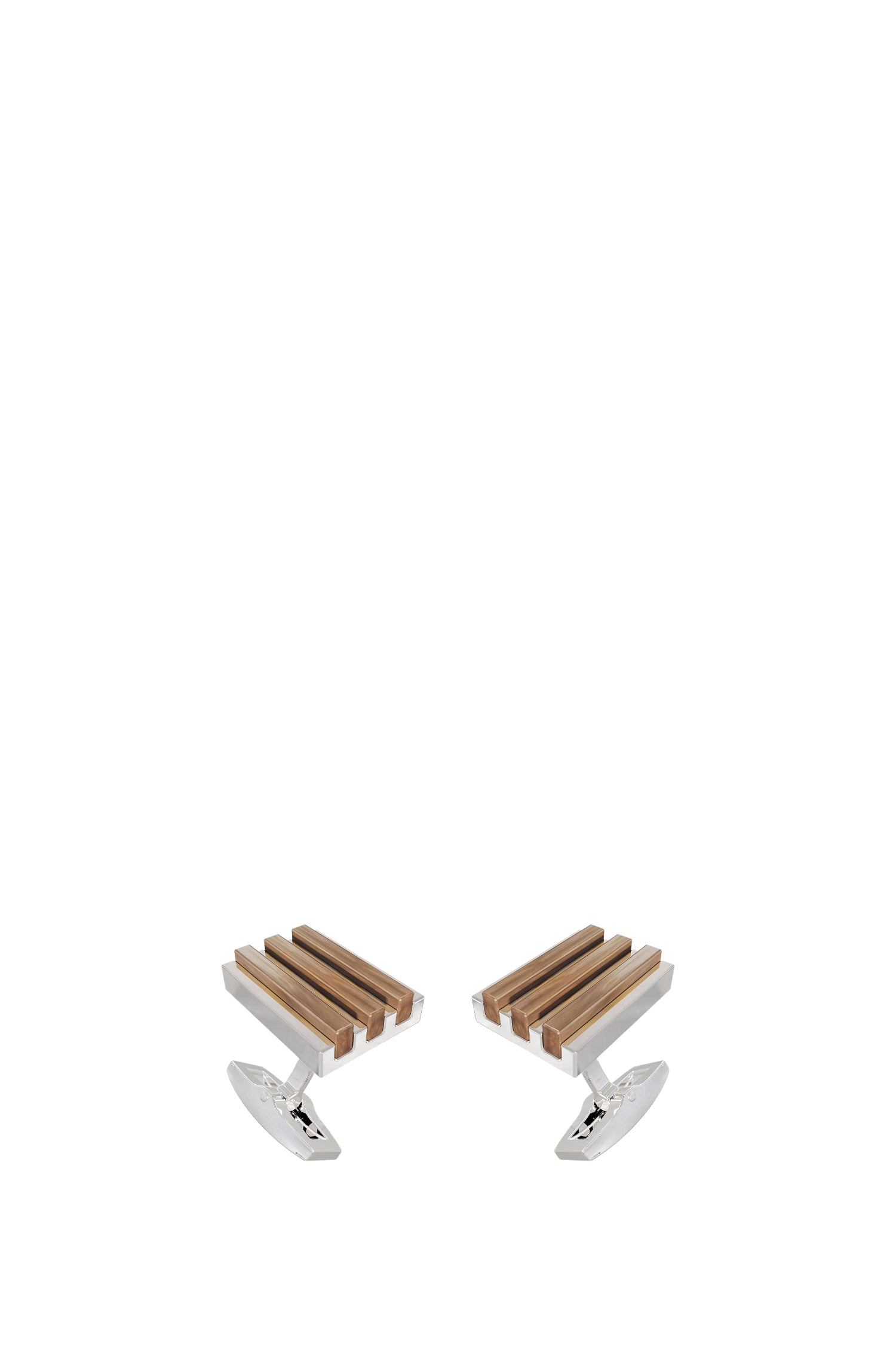 MEDIUM BEIGE // CUFFLINKS L-STRIPES-CUF