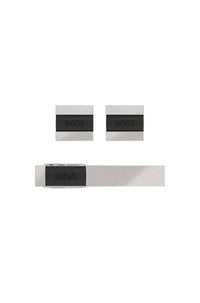 Cufflink & tie clip set - Black