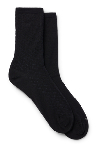 BLACK // CASUAL SOCKS 2P RS MONOGRAM MC W