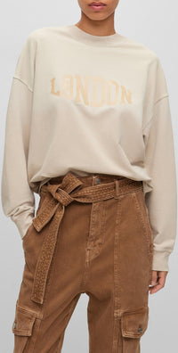 Elaslogan Sweatshirt - Medium Beige