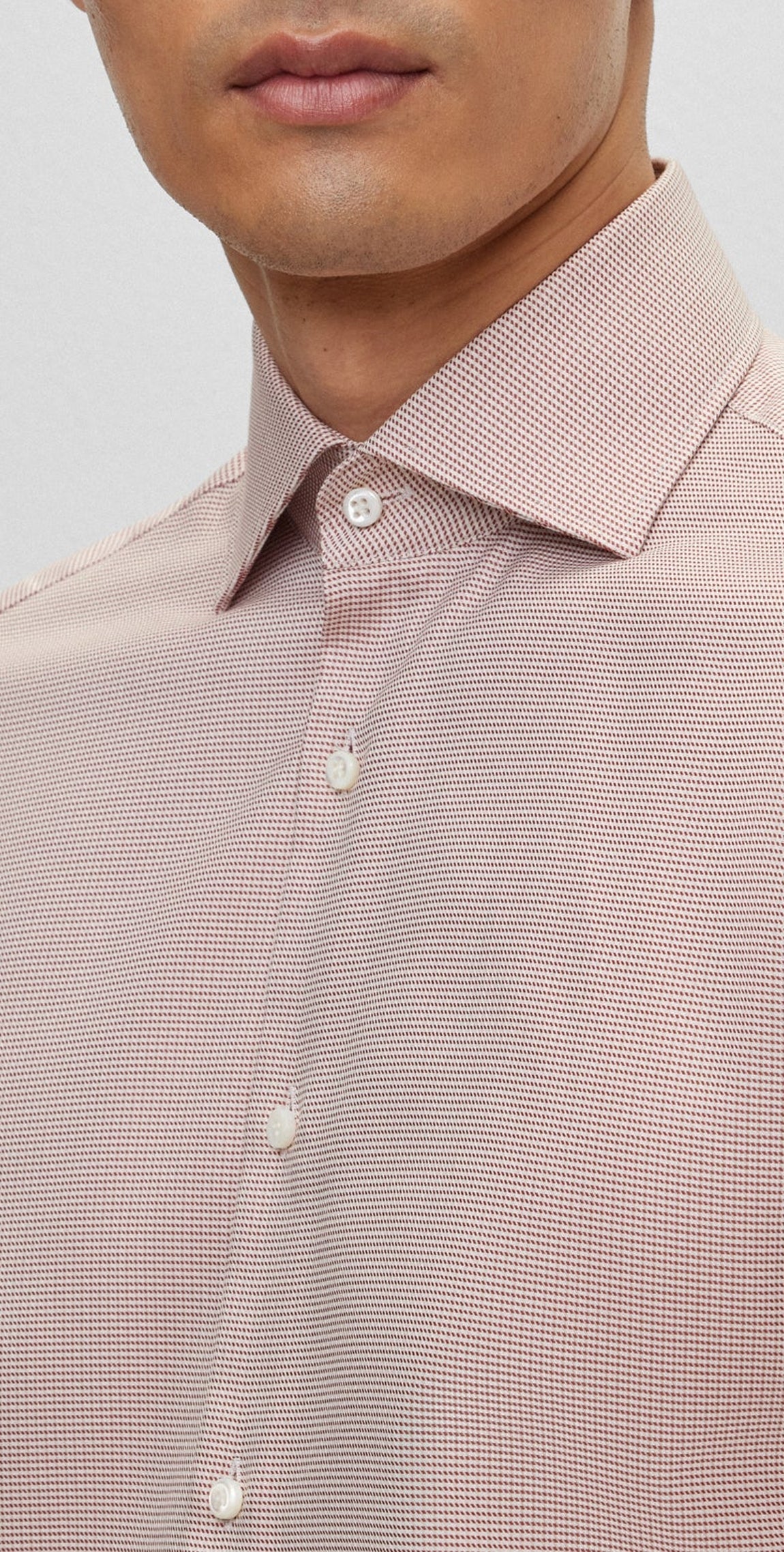 MEDIUM RED // BUSINESS SHIRTS L-HAYS-SPREADB-233