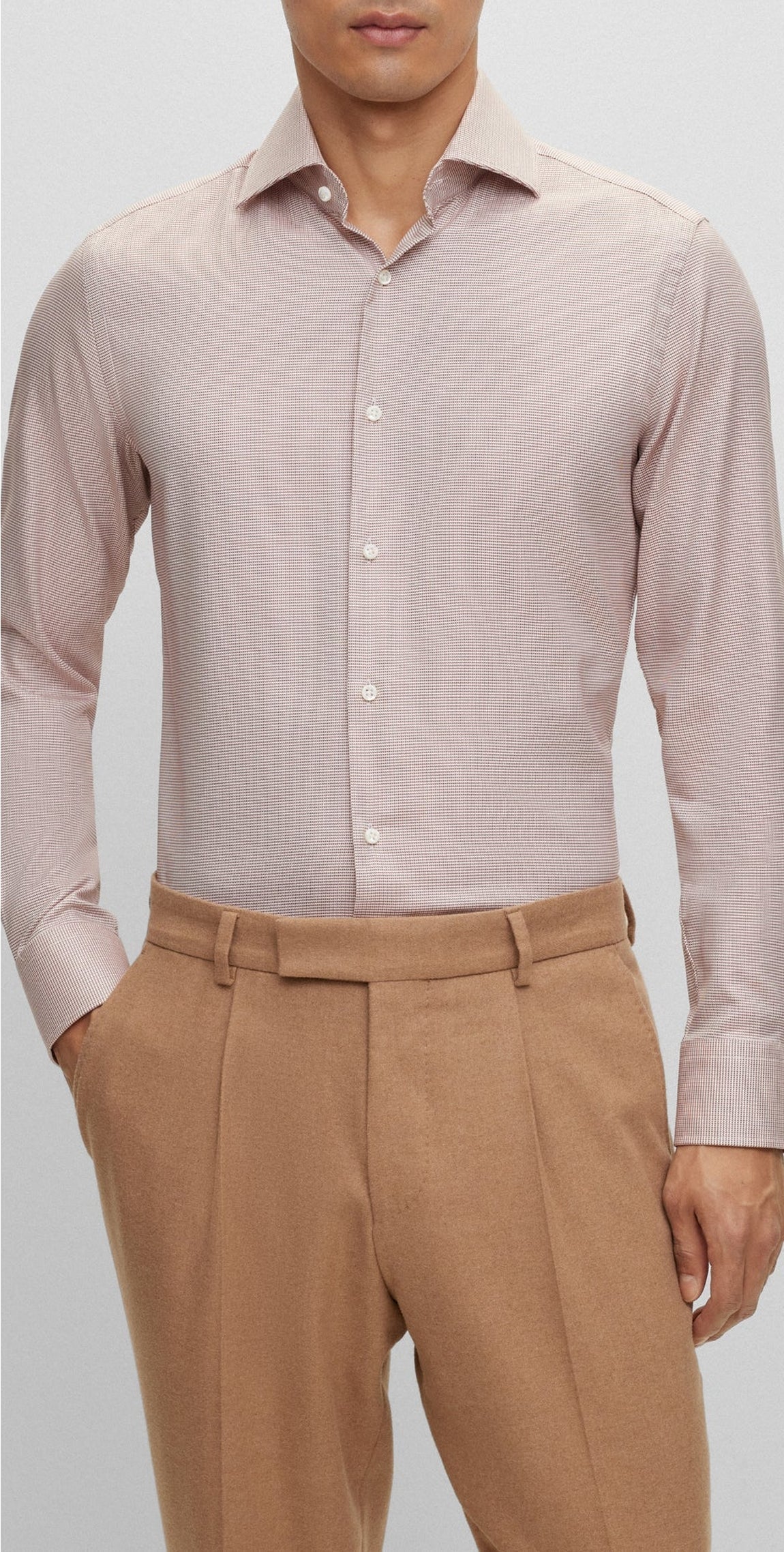 MEDIUM RED // BUSINESS SHIRTS L-HAYS-SPREADB-233