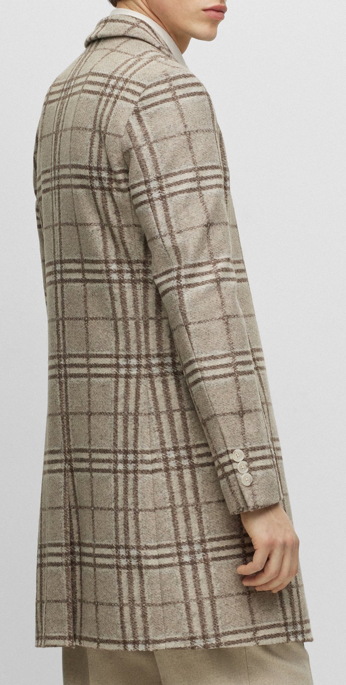 Hyde wool blend coat - Open White