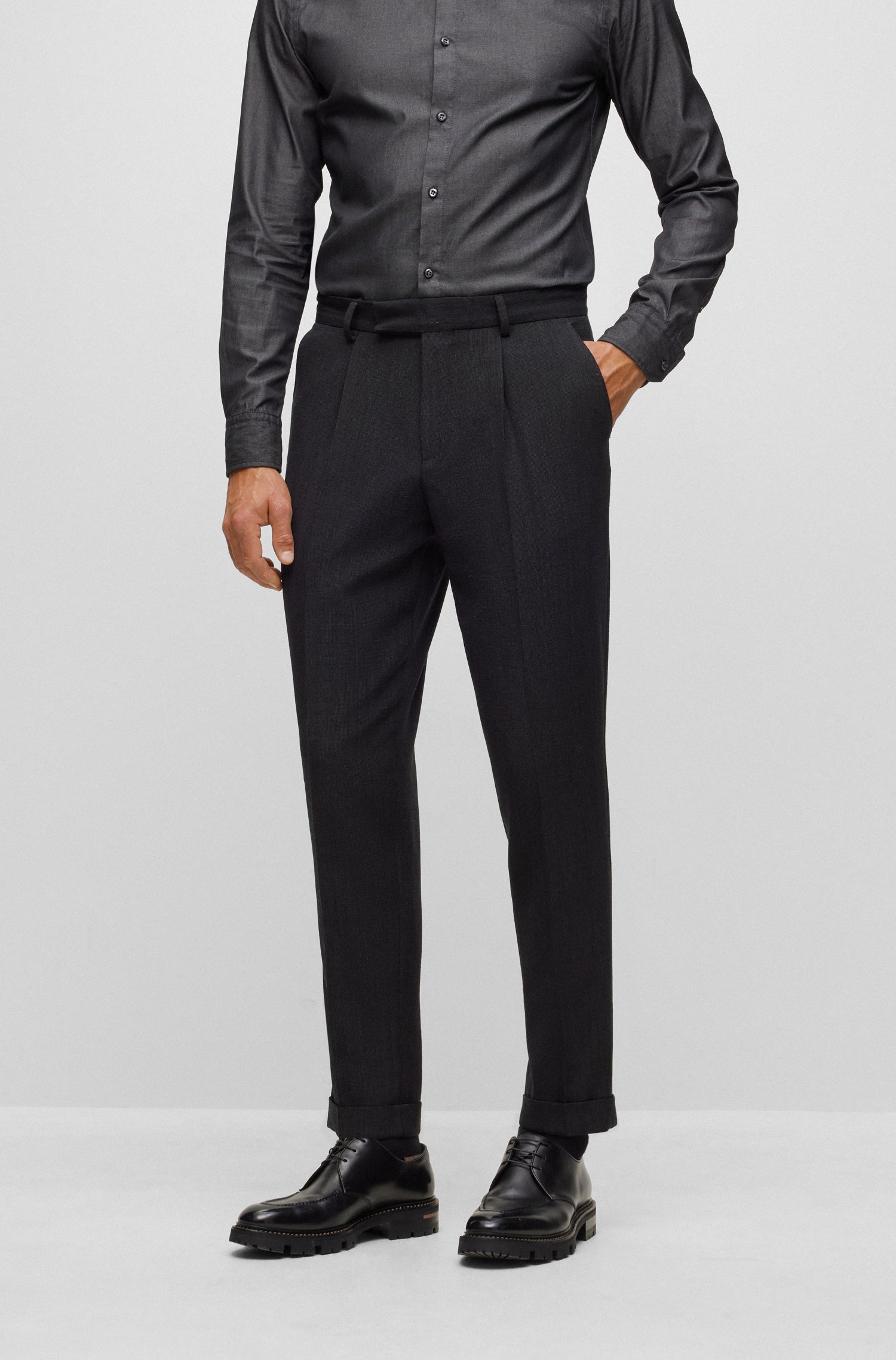 Heston wool suit - Black