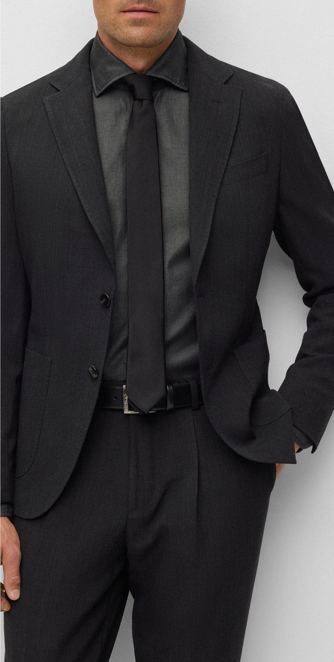 Heston wool suit - Black