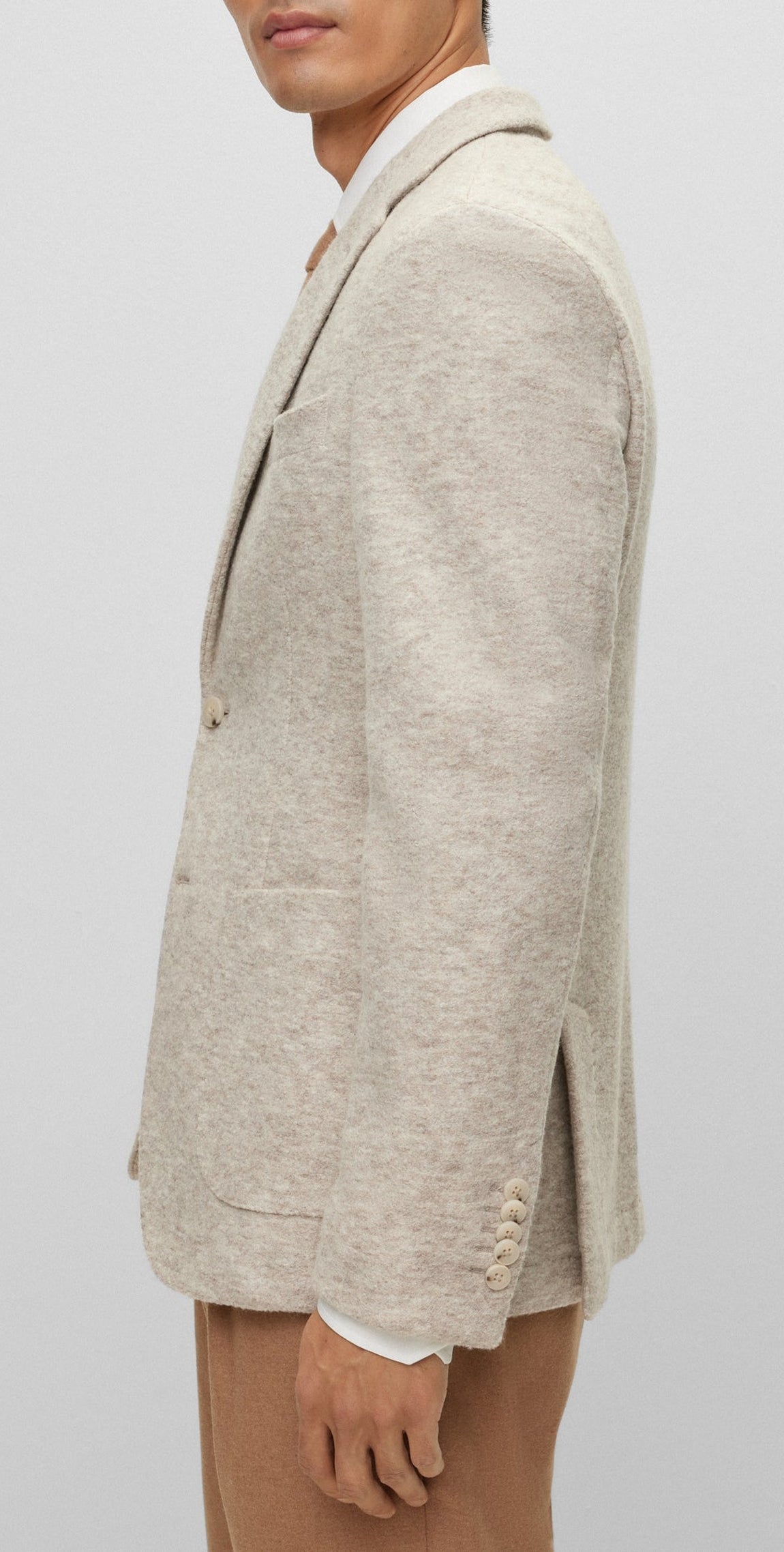 Heston wool blazer - Open Brown