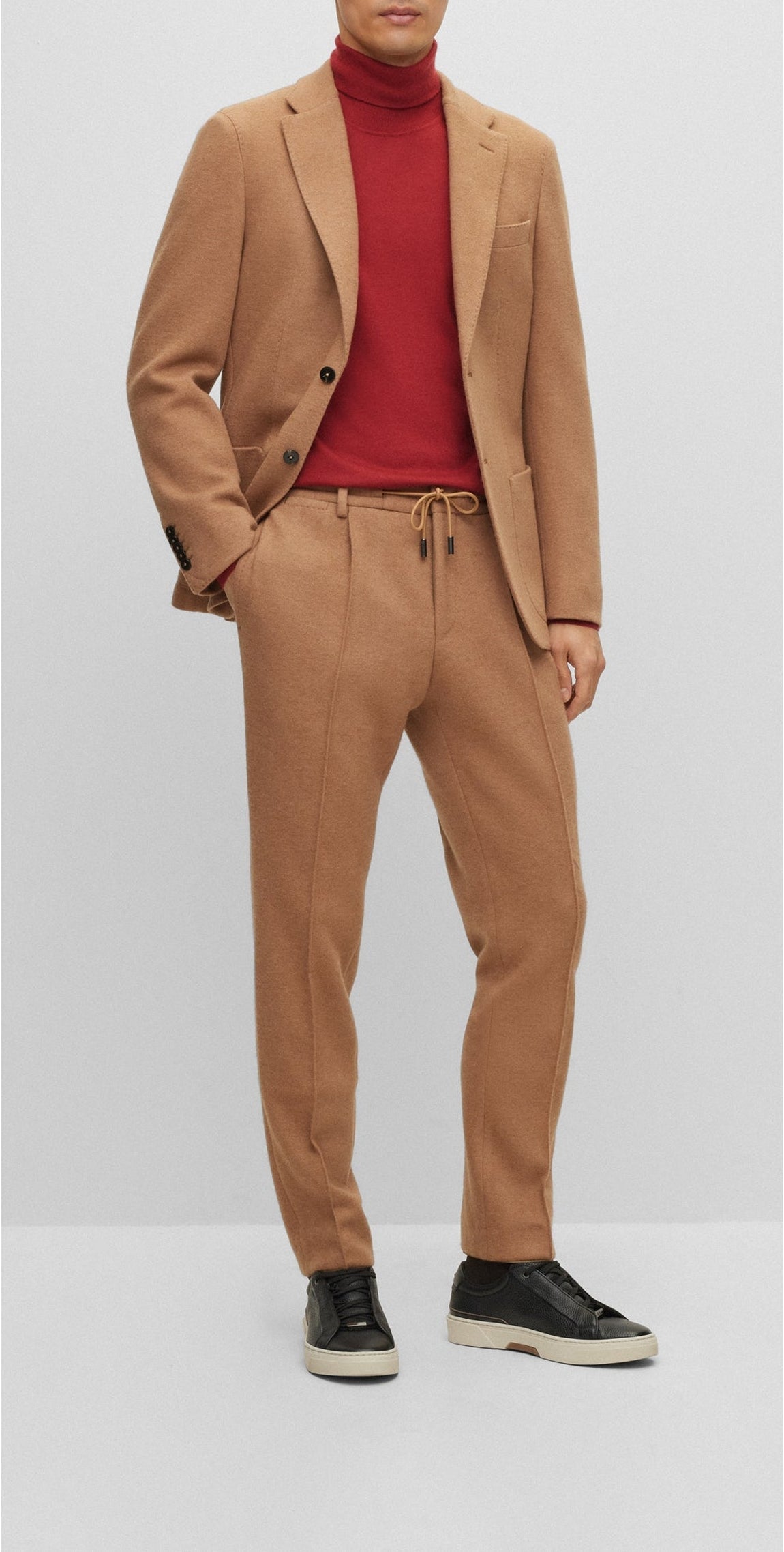 MEDIUM BEIGE // FORMAL TROUSERS L-GEE-J-DS-233