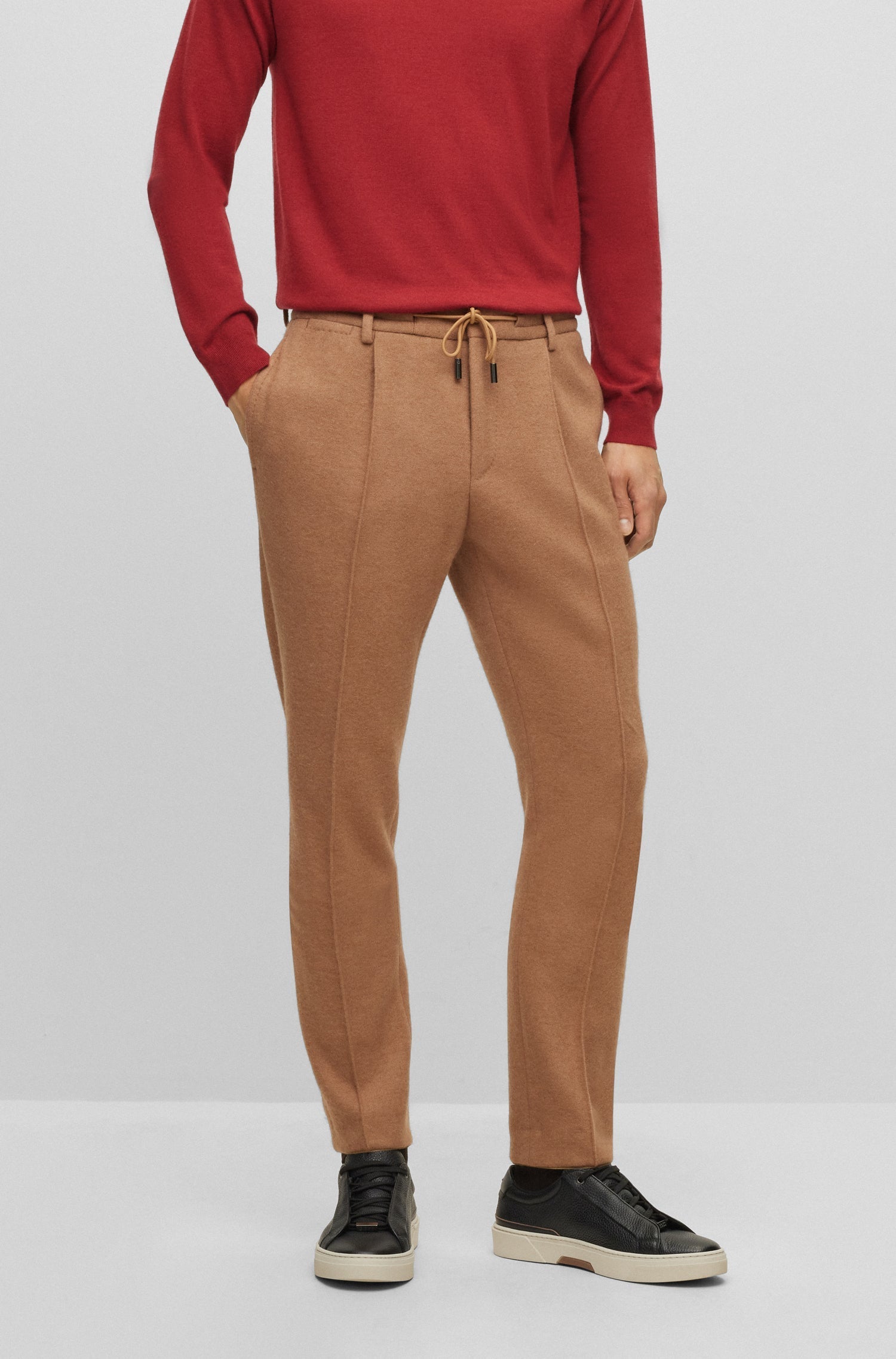 MEDIUM BEIGE // FORMAL TROUSERS L-GEE-J-DS-233