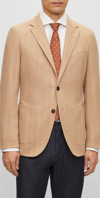 Heston leather blazer - Medium Beige