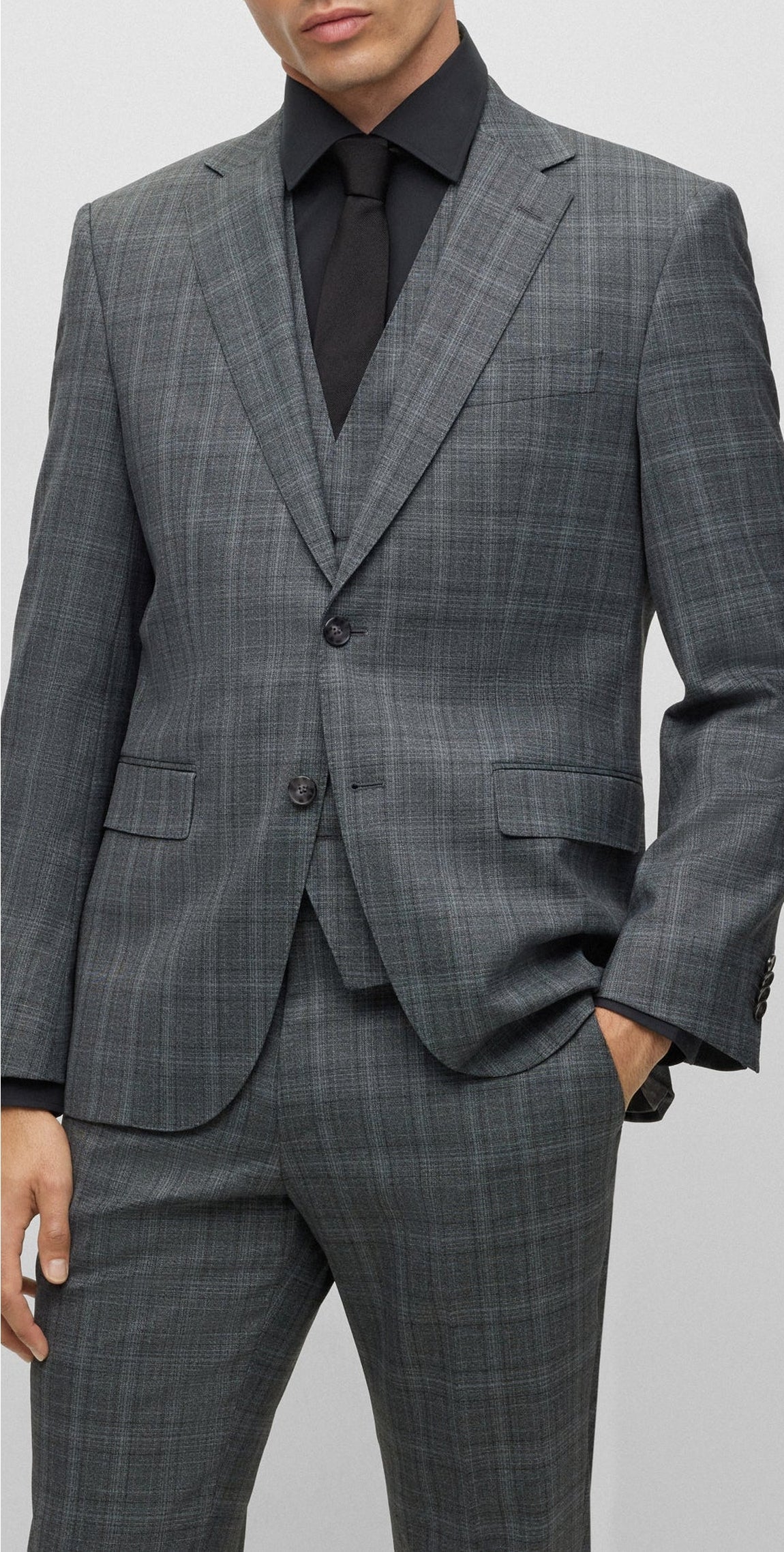 Jeckson wool blend suit - Medium Grey