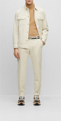 MEDIUM BEIGE // FORMAL TROUSERS H-PERIN-PLEAT-233
