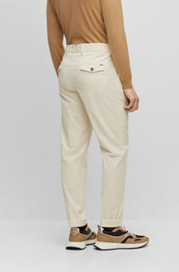 MEDIUM BEIGE // FORMAL TROUSERS H-PERIN-PLEAT-233