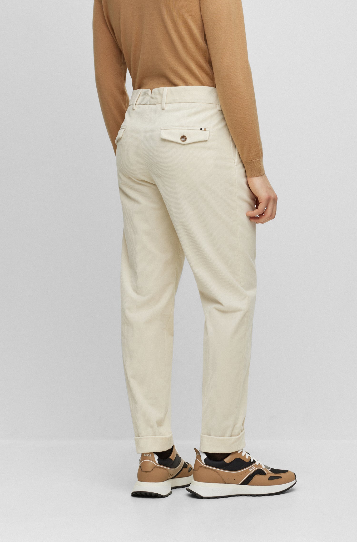 MEDIUM BEIGE // FORMAL TROUSERS H-PERIN-PLEAT-233