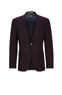 Veste de costume Hutson en laine - Dark Red