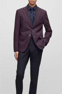 Veste de costume Hutson en laine - Dark Red
