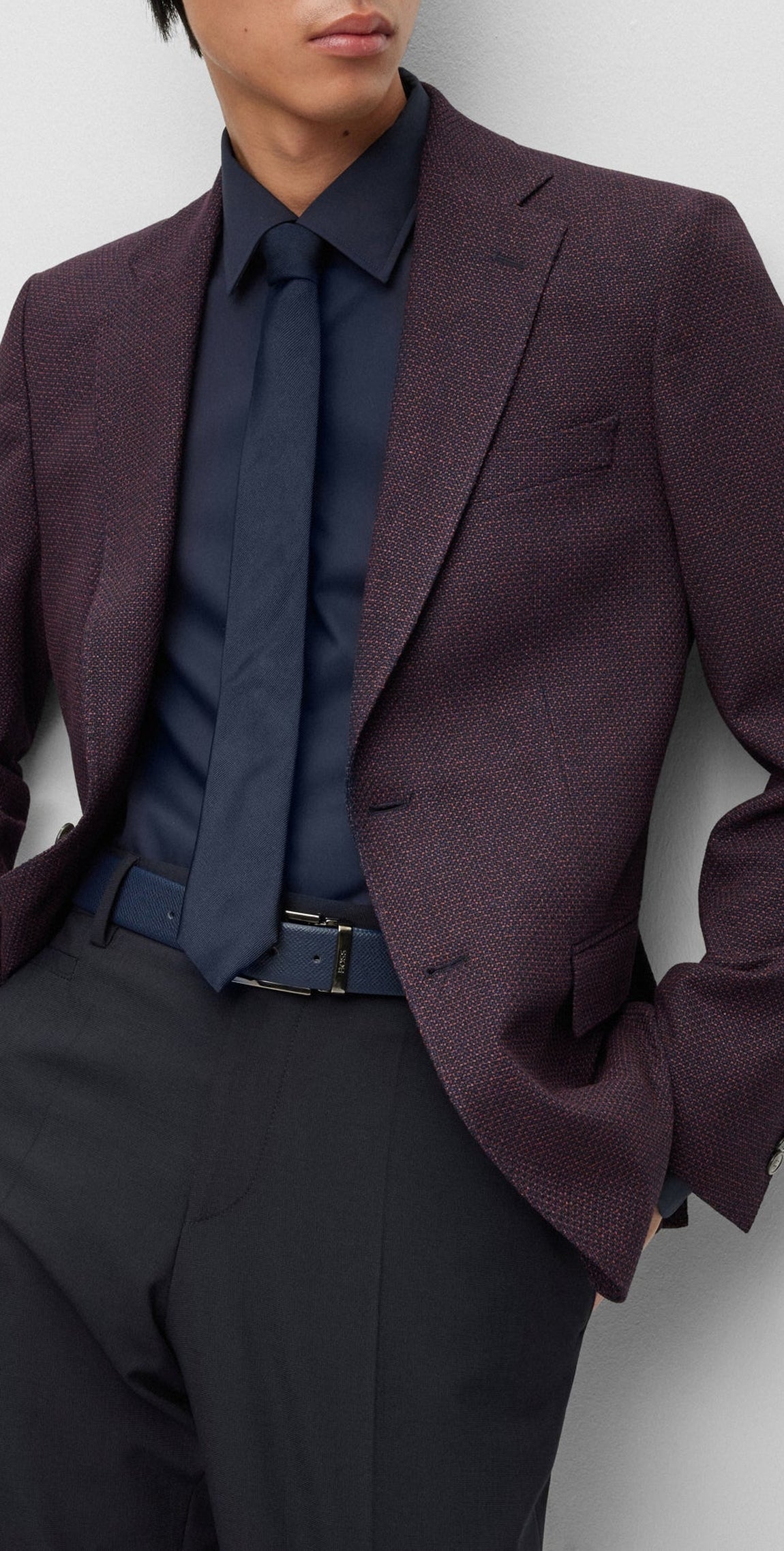 DARK RED // BLAZERS H-HUTSON-ELBOW-233