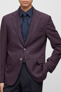 Veste de costume Hutson en laine - Dark Red