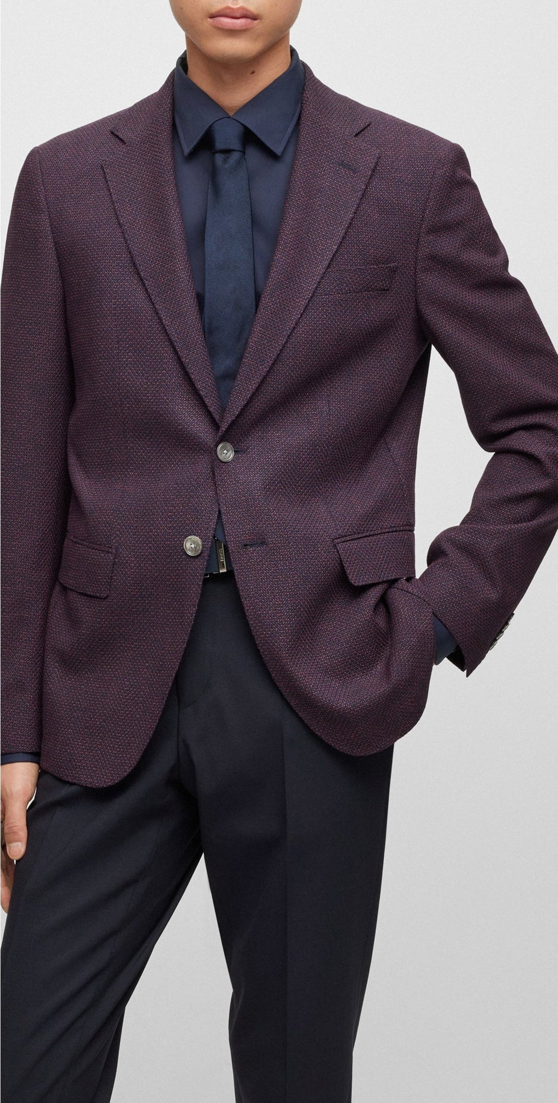 DARK RED // BLAZERS H-HUTSON-ELBOW-233