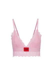 MEDIUM PINK // BRA TRIANGLE PADDED LACE