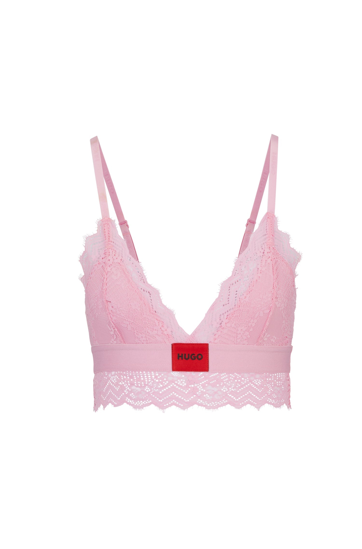 MEDIUM PINK // BRA TRIANGLE PADDED LACE