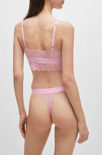 MEDIUM PINK // BRA TRIANGLE PADDED LACE