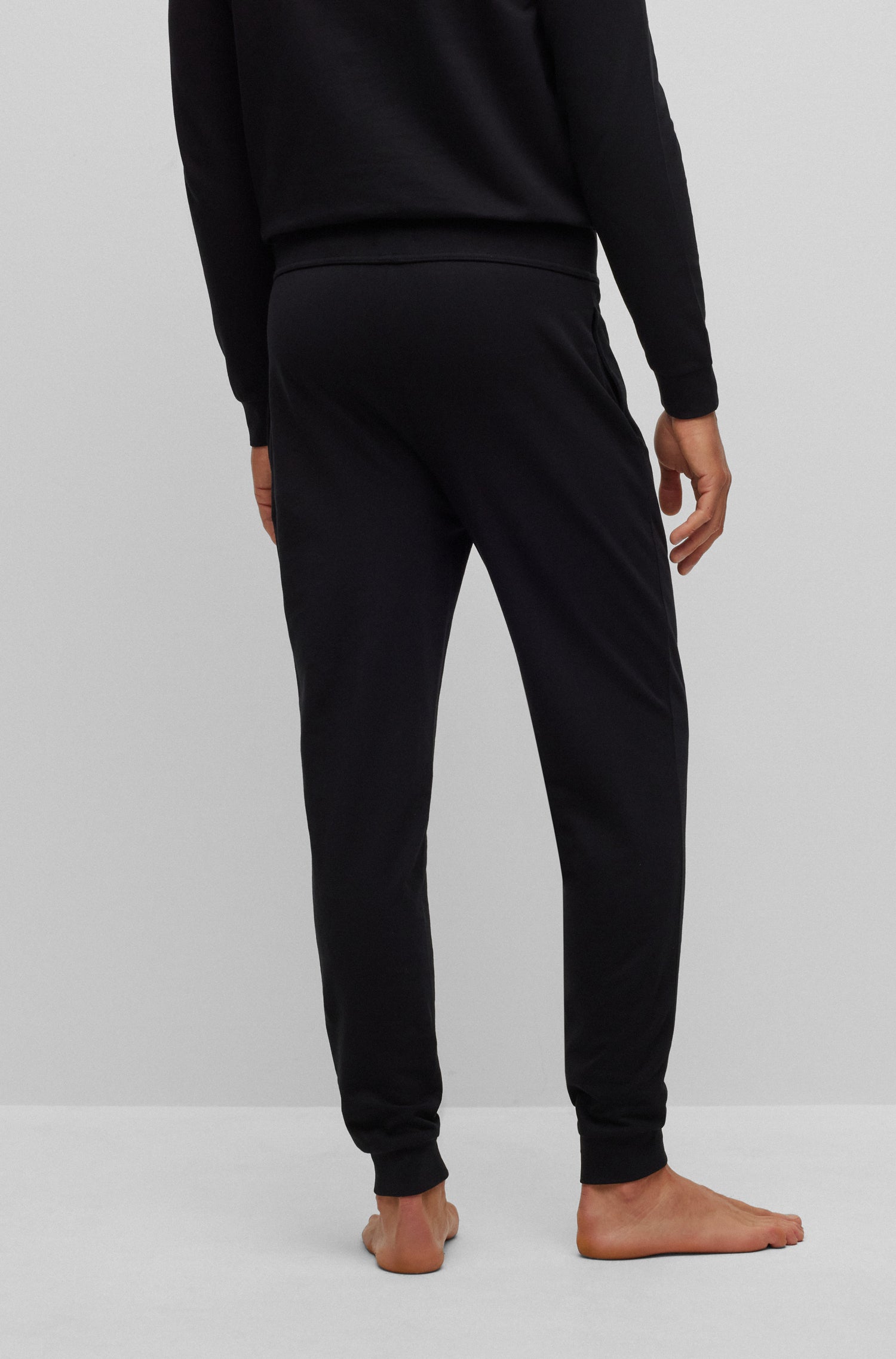 Logo print trousers - Black