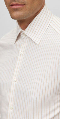 MEDIUM BEIGE // BUSINESS SHIRTS L-HAYS-KENTB-234