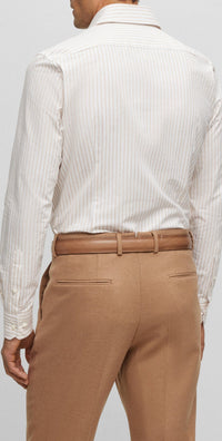 MEDIUM BEIGE // BUSINESS SHIRTS L-HAYS-KENTB-234