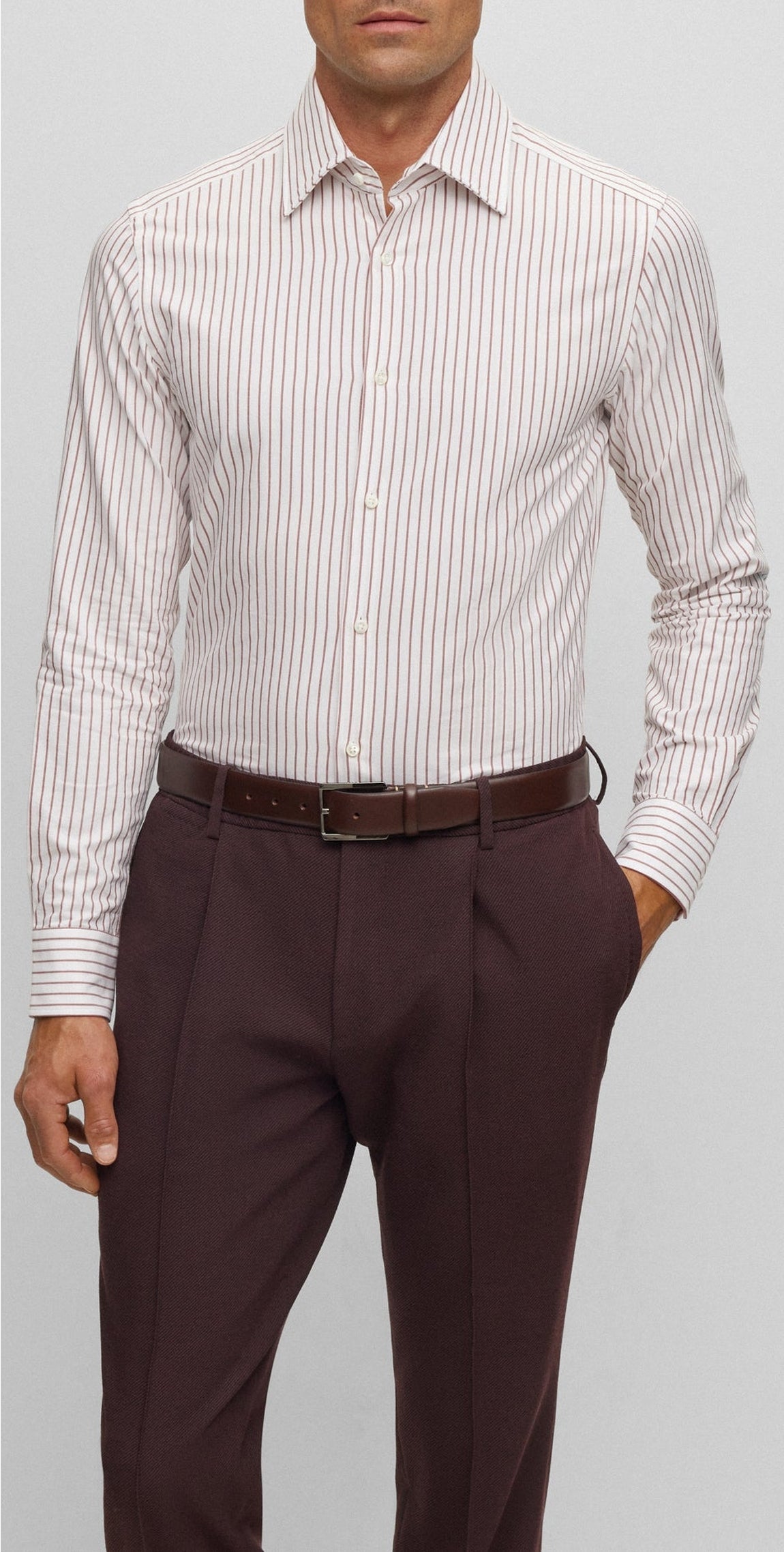MEDIUM RED // BUSINESS SHIRTS L-HAYS-KENTB-234