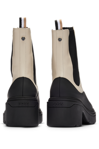 Leather Carol boots - Open White