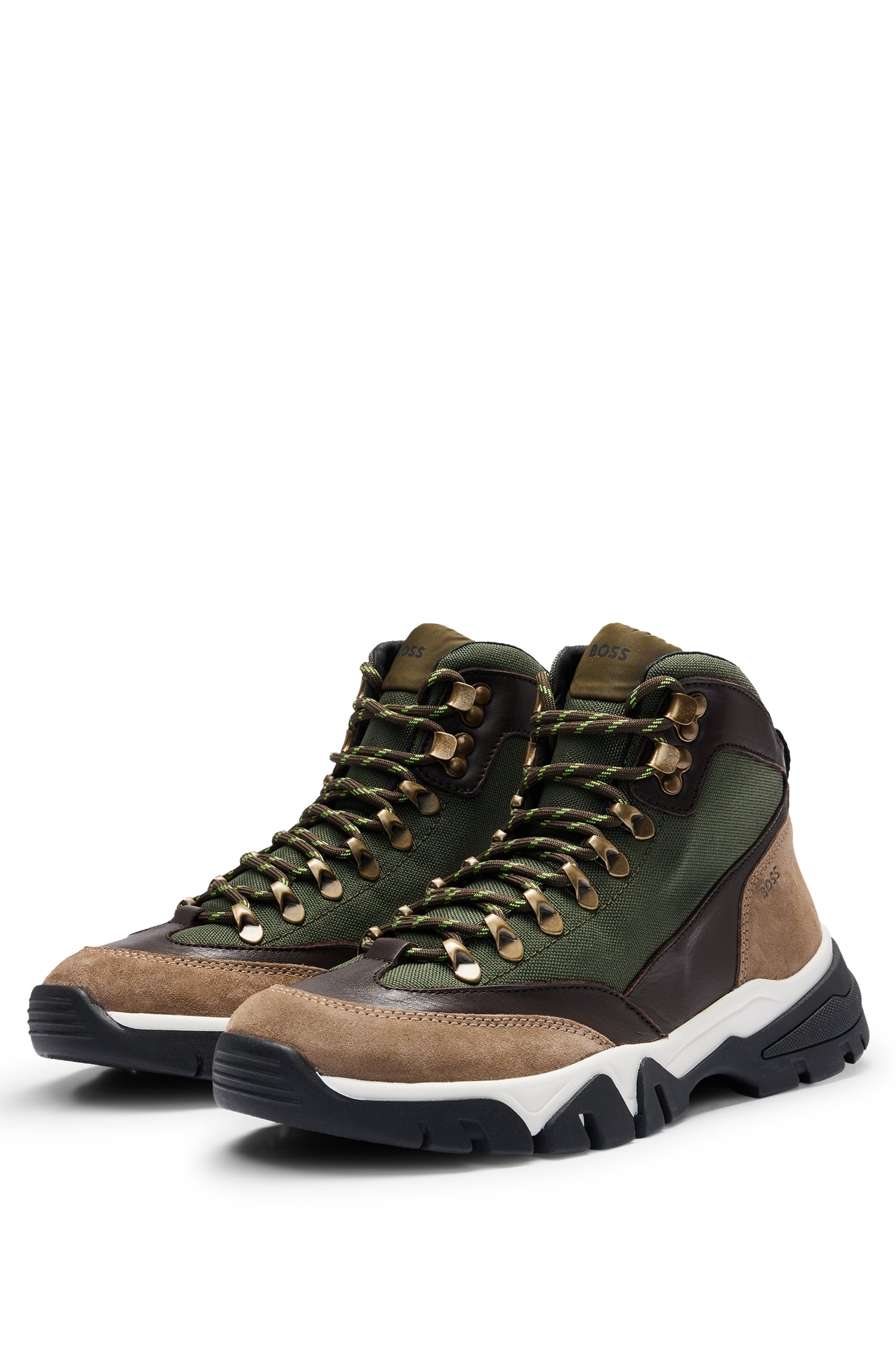 Chester leather boots - Open Green