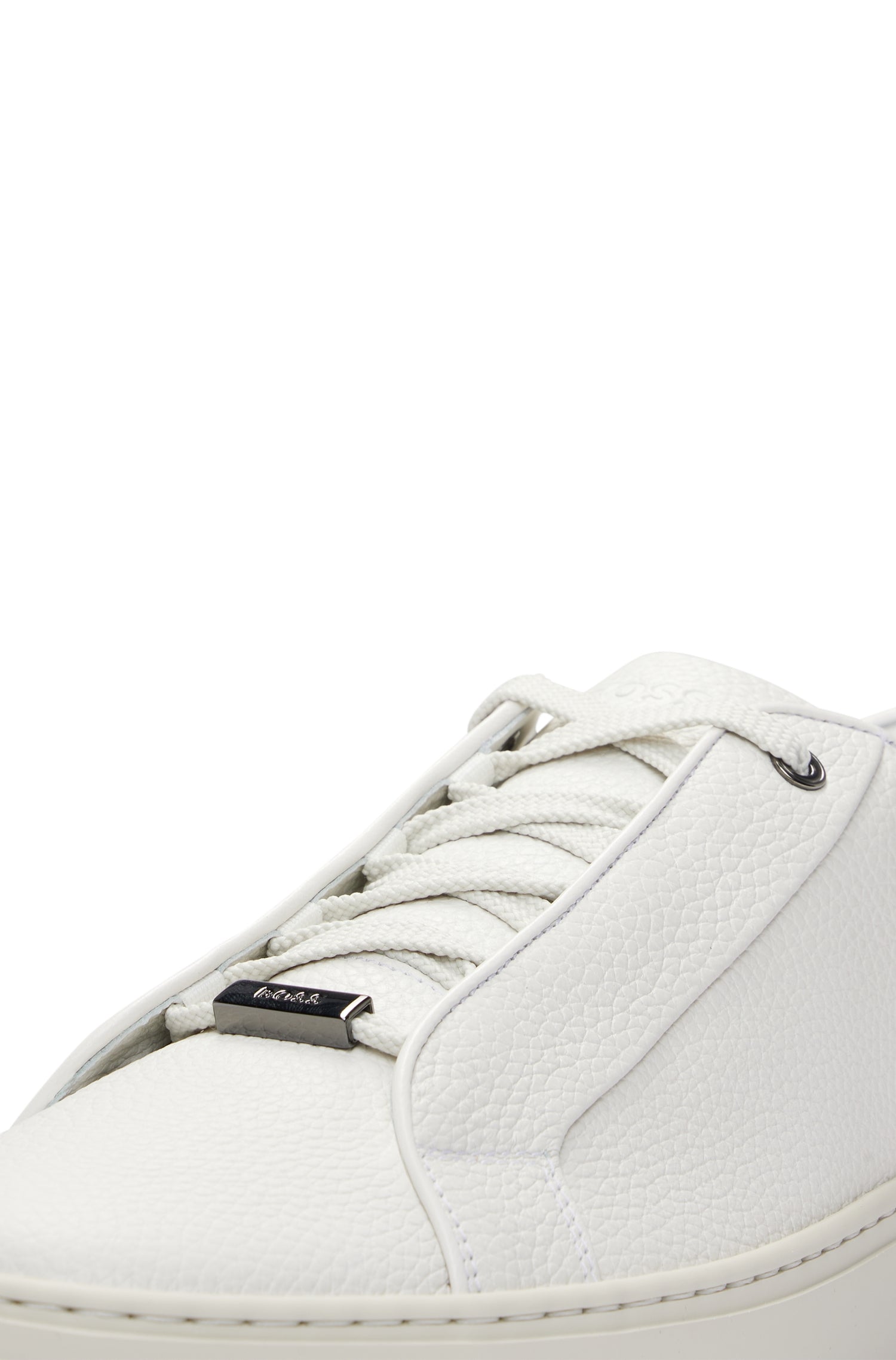 Gary leather trainers - Open White