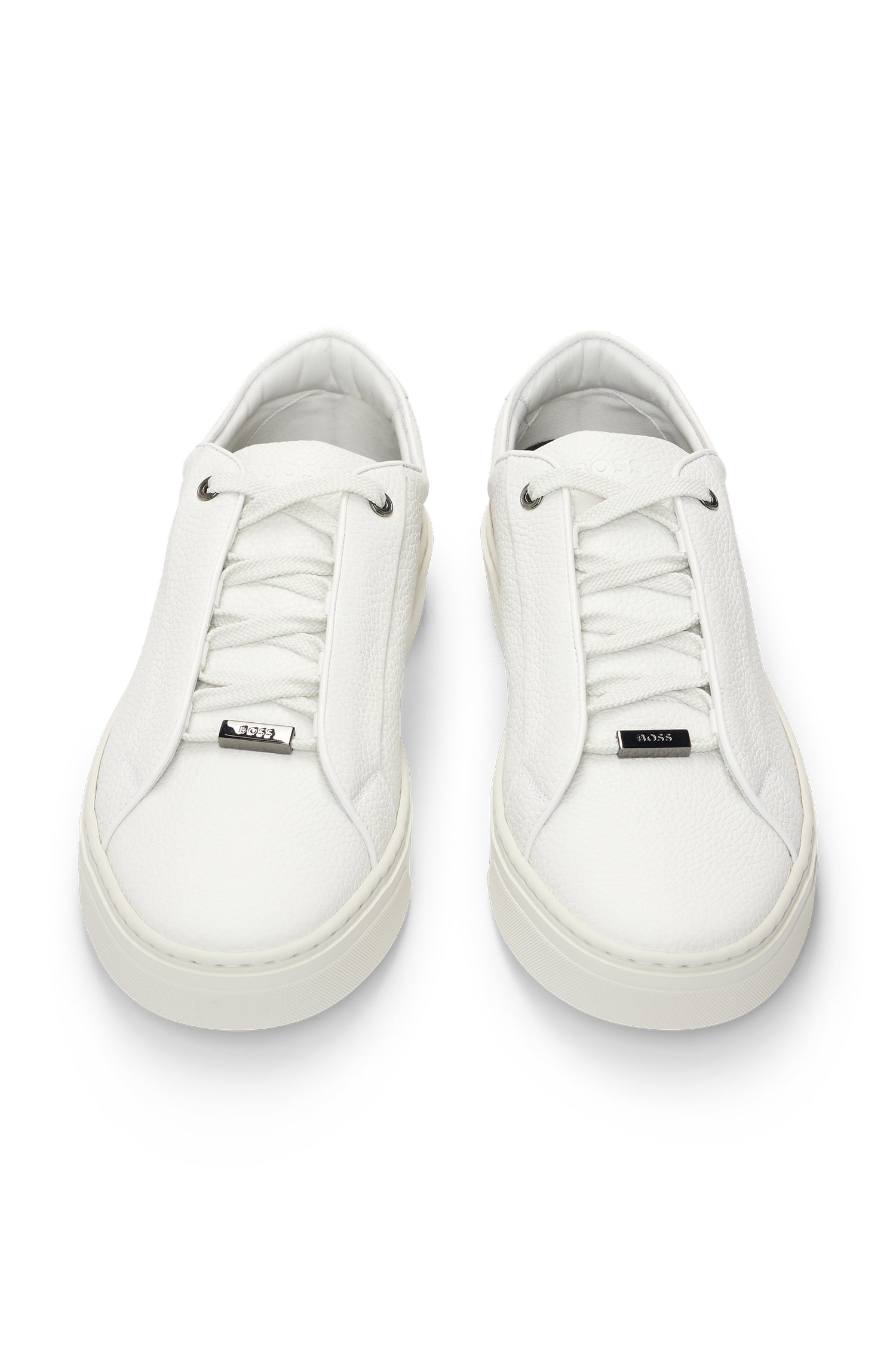 Gary leather trainers - Open White