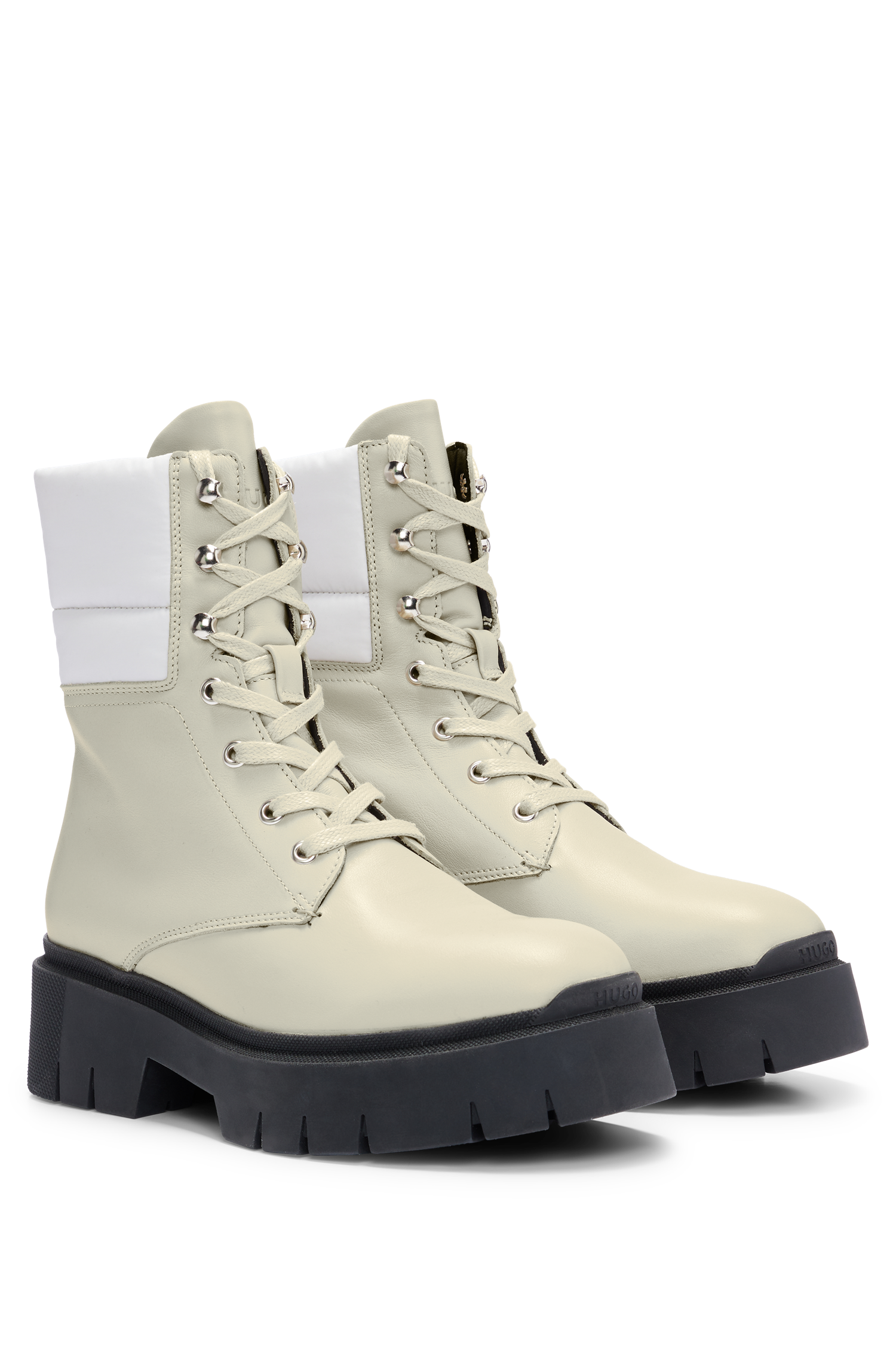 Kris leather boots - Open White