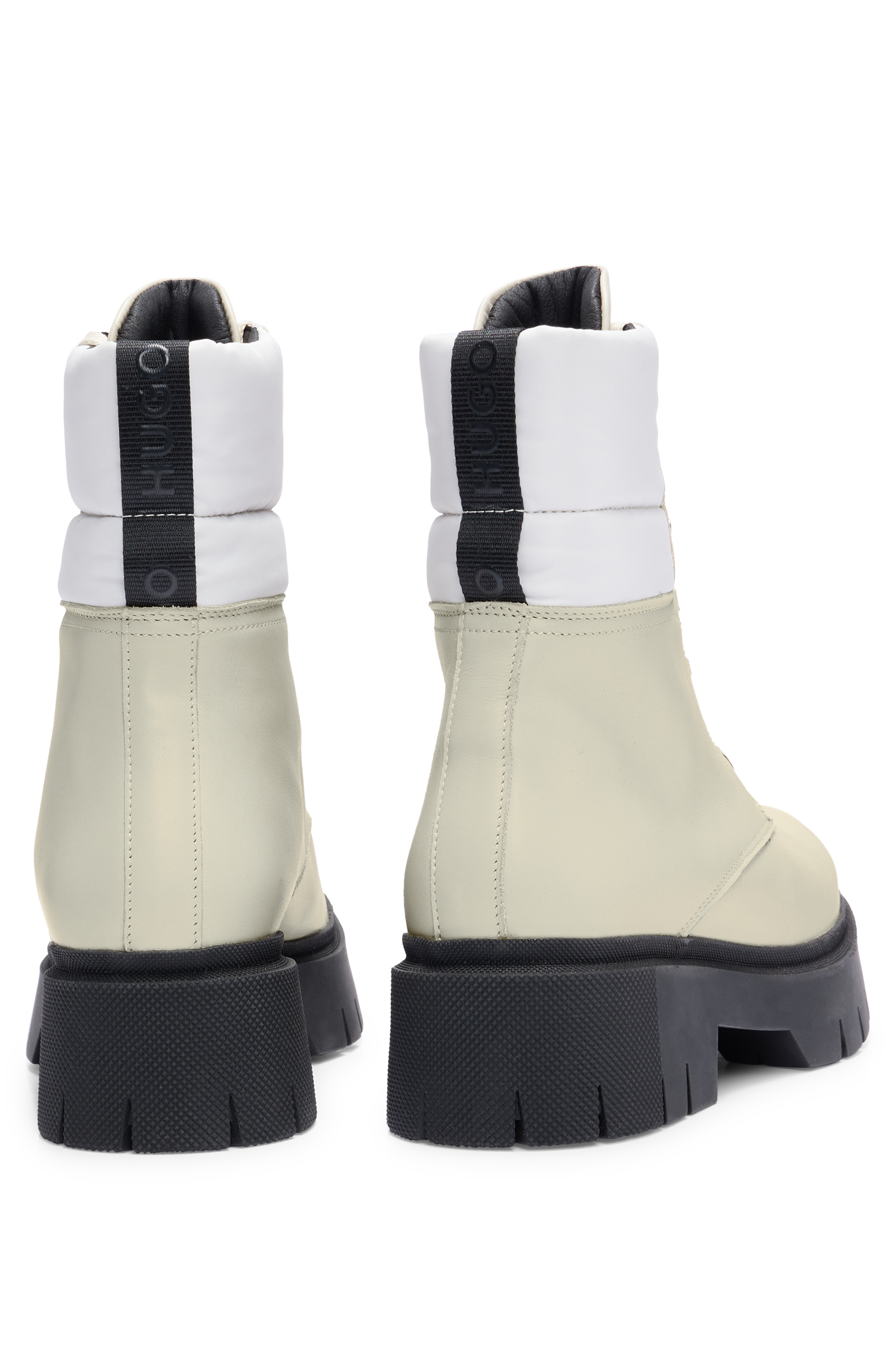 Kris leather boots - Open White