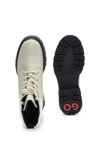 Kris leather boots - Open White