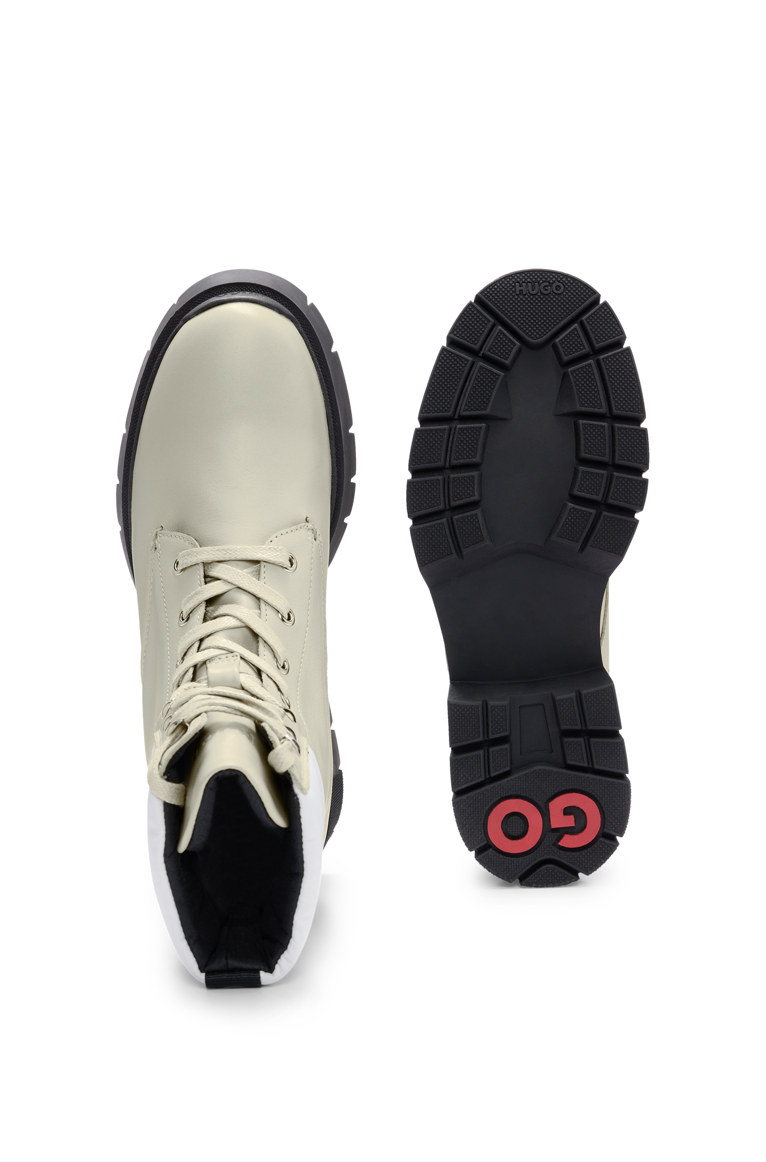 Kris leather boots - Open White