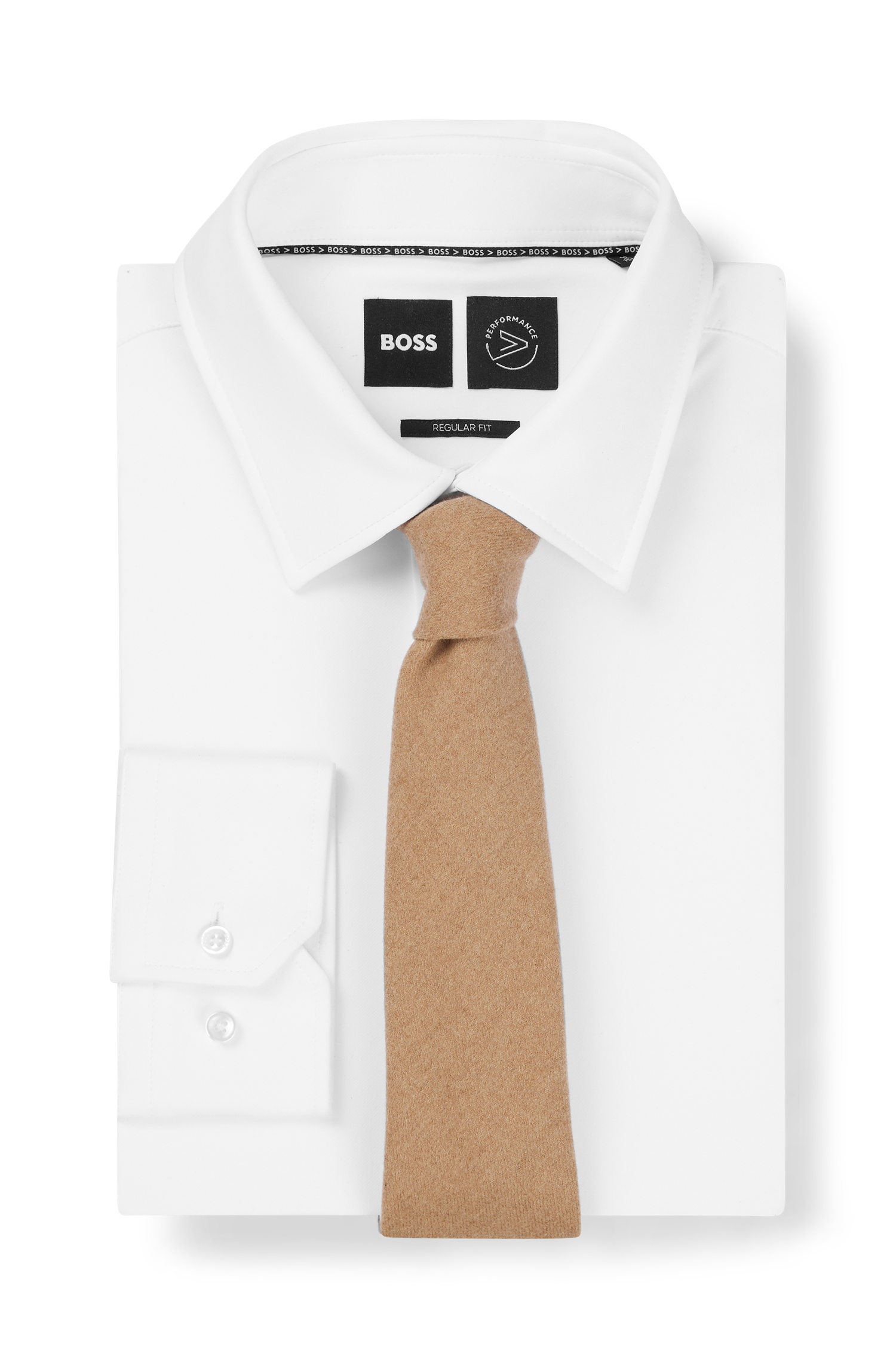 Leather Tie Tie - Medium Beige