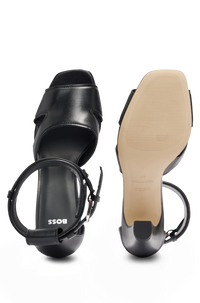 Aleya sandals in leather - Black