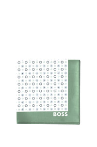 Silk pocket square - Open Green